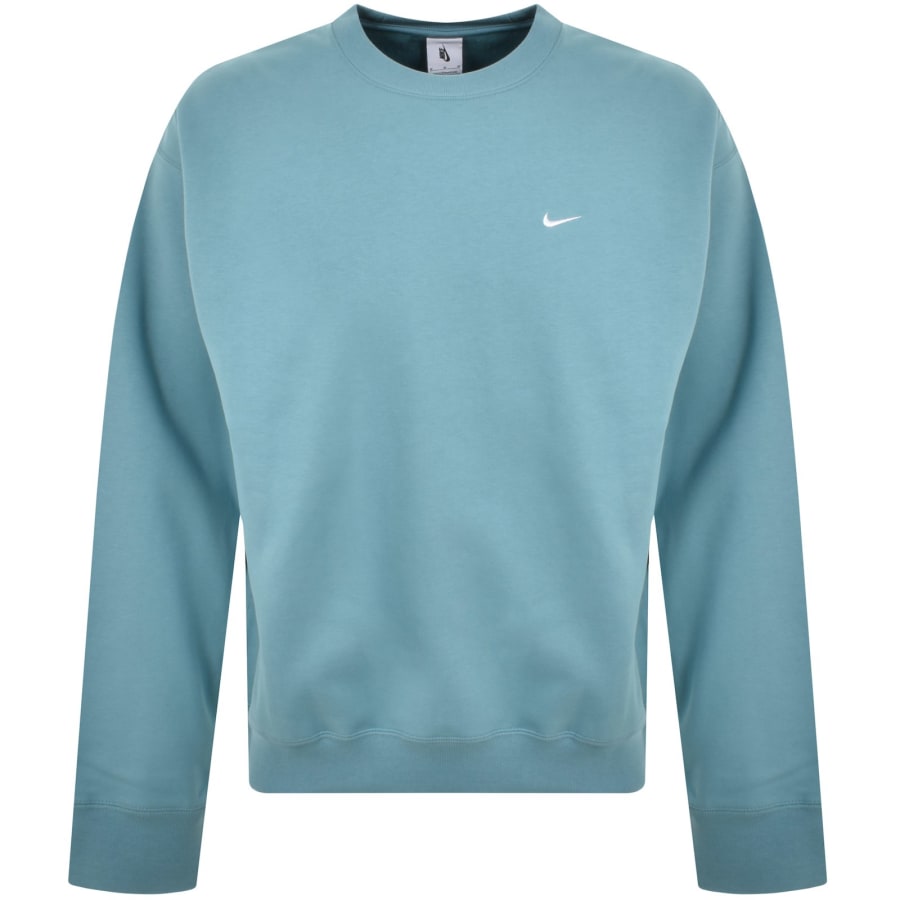 Nike Solo Swoosh Sweatshirt Turquoise Blue Mainline Menswear Denmark